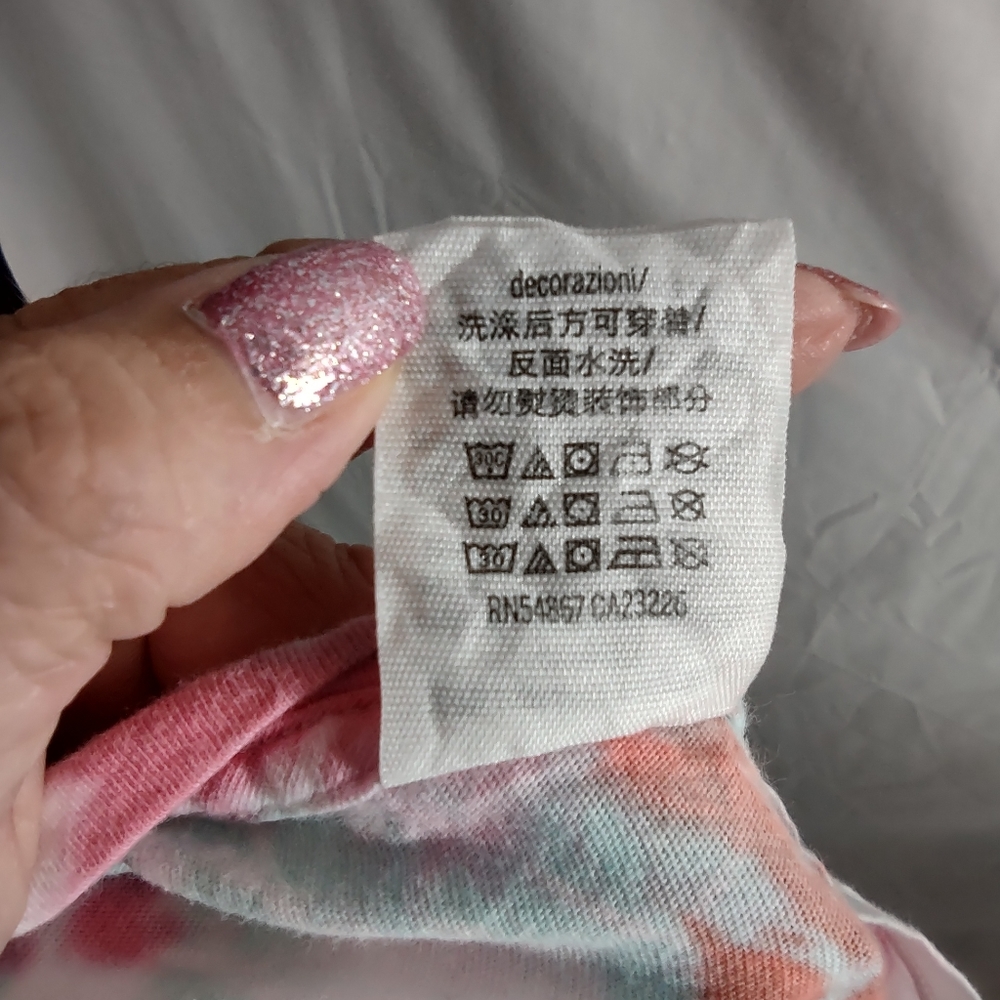 VICTORIA'S SECRET PINK Women's Long Sleeve Tie Dyed Cropped Top Size XS - Picture 6 of 6